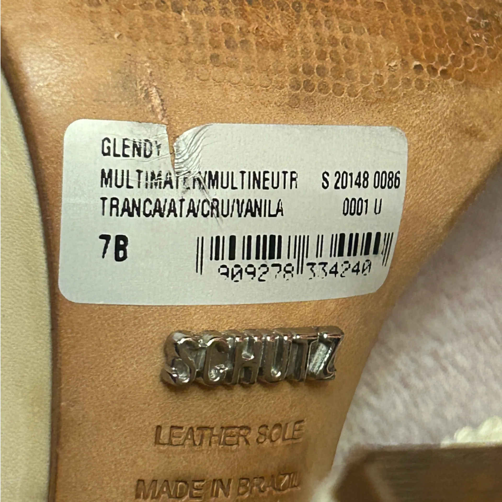 SCHUTZ Cream Woven Block Heel Sandals - Ankle Strap, Strappy, Open Toe, Chic 7B - Image 8