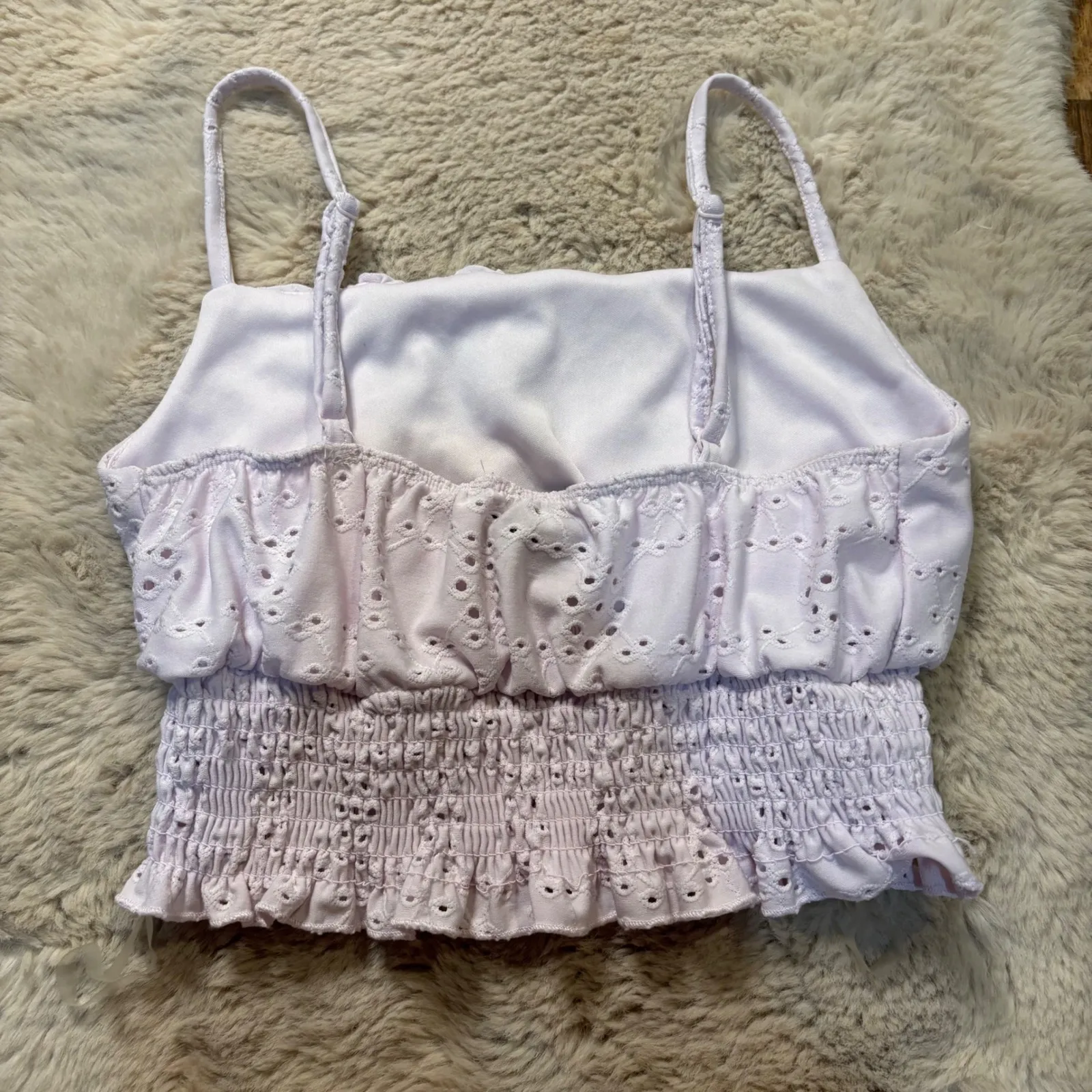 Justify‎ Tank Top Size Medium Lavender Scrunch Waist - Image 2