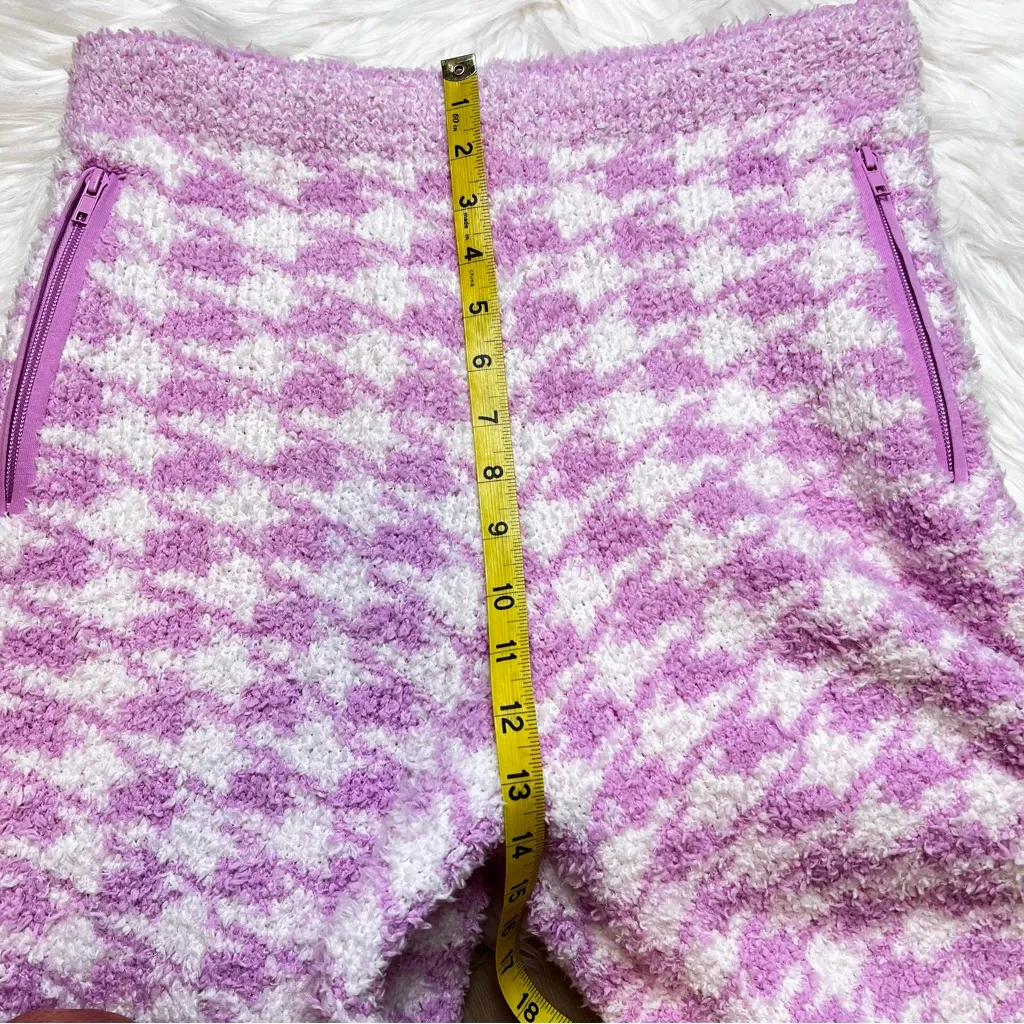 SKIMS Pink Petal Houndstooth Knit Unisex Jogger. Size Small. New Without Tags. - Image 13