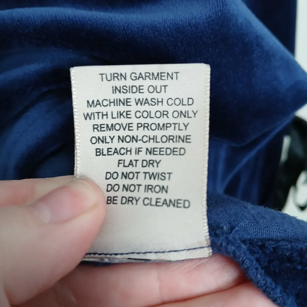 Philosophy Velvet Blouse Women Medium Whimsigoth Ethereal Romantic Flowy Goth - Image 6