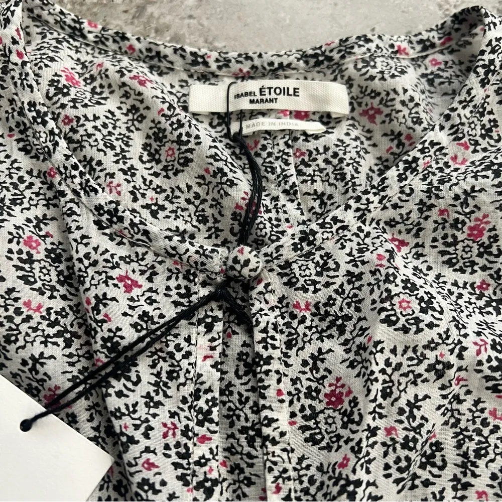 Étoile Isabel Marant Marili Ruched Blouson-Sleeve Dress, Size US4|FR34 New w/Tag - Image 9