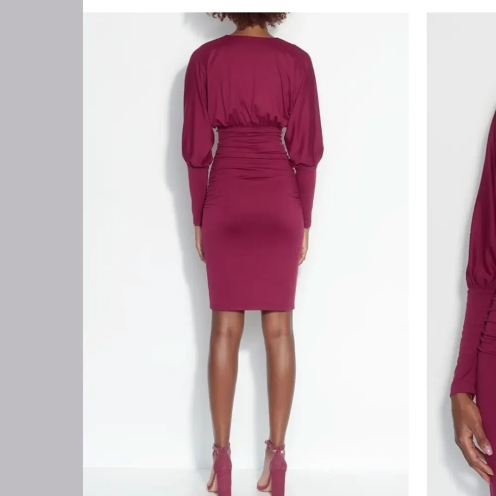 Revolve Susana Monaco Ruched Long Sleeve dress S - Image 2