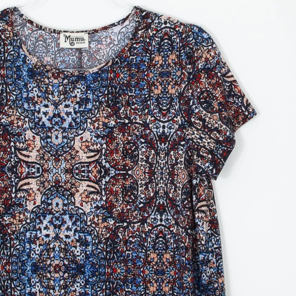 Show Me Your Mumu Print‎ Short Sleeve T-Shirt Dress Womens Size Medium - Image 2