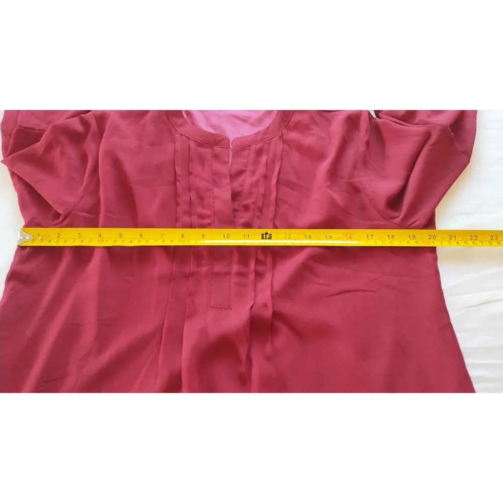 Timeson Women elegant Burgundy 3/4 Sleeve V - Image 9