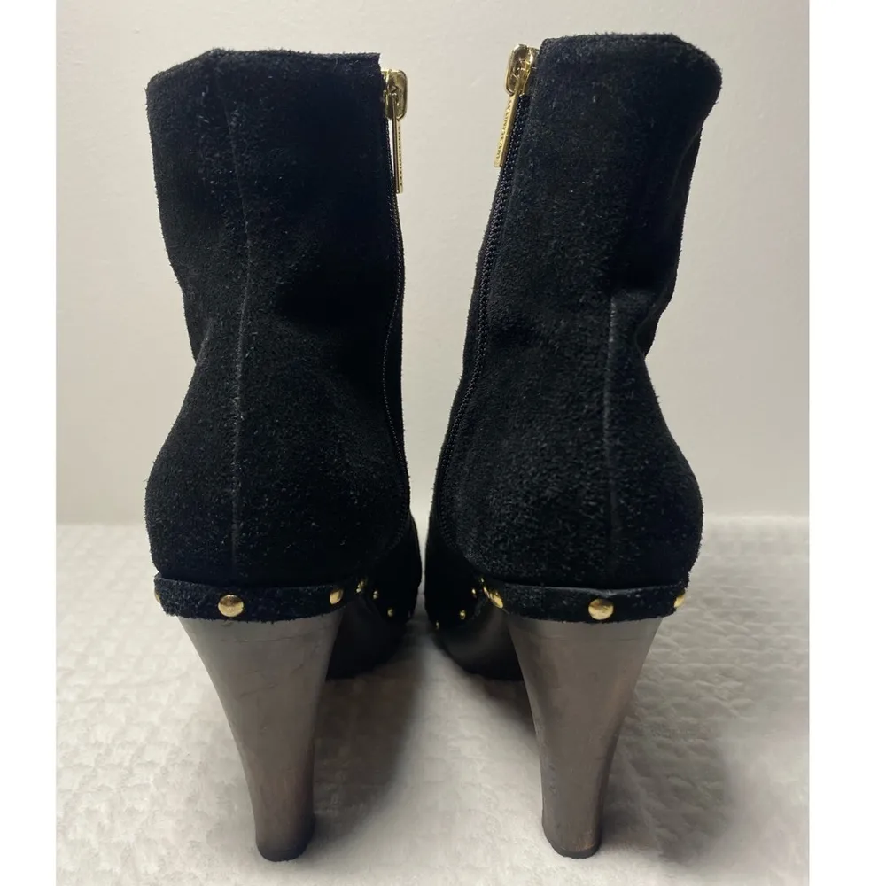 Colin Stuart Vintage Studded Suede Leather Ankle Boot Black Size 5 - Image 8