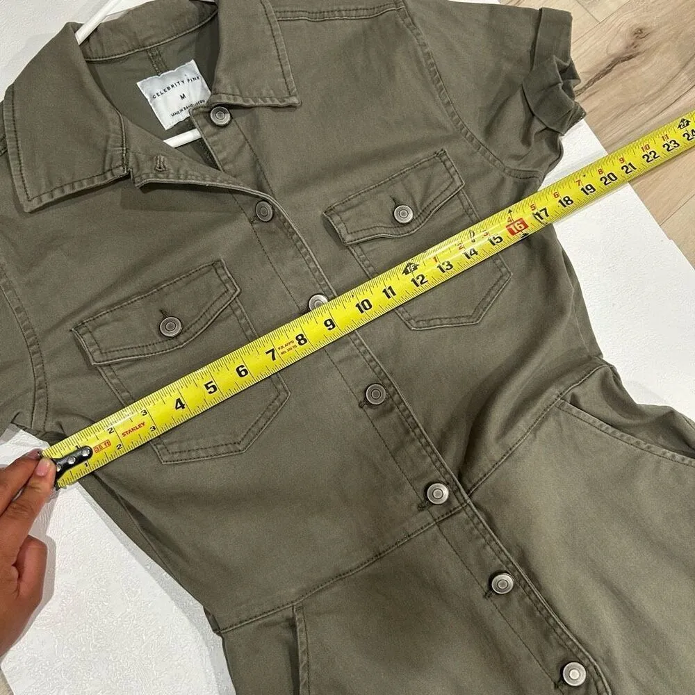 Celebrity Pink Women's Juniors Puff Sleeve Boilersuit - Image 6