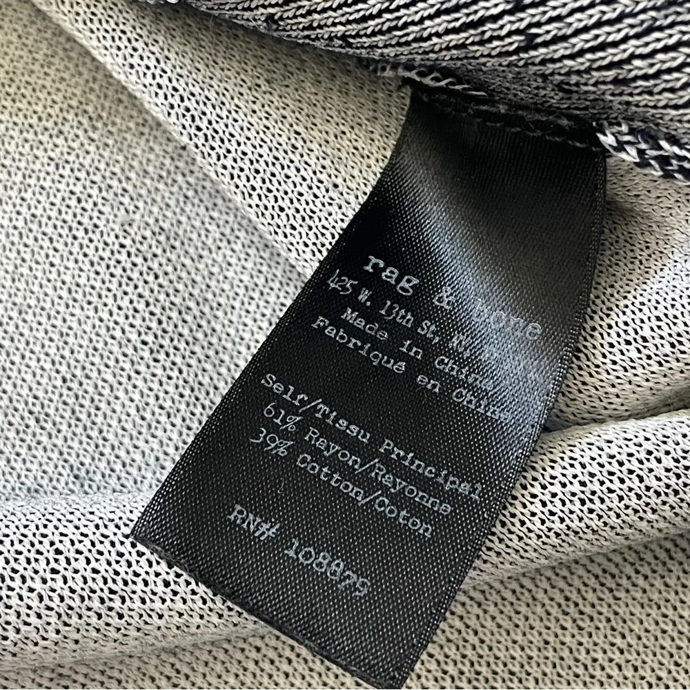 Rag & Bone Sweater letter r womens Heather Blue (medium) classic minimalist chic - Image 9