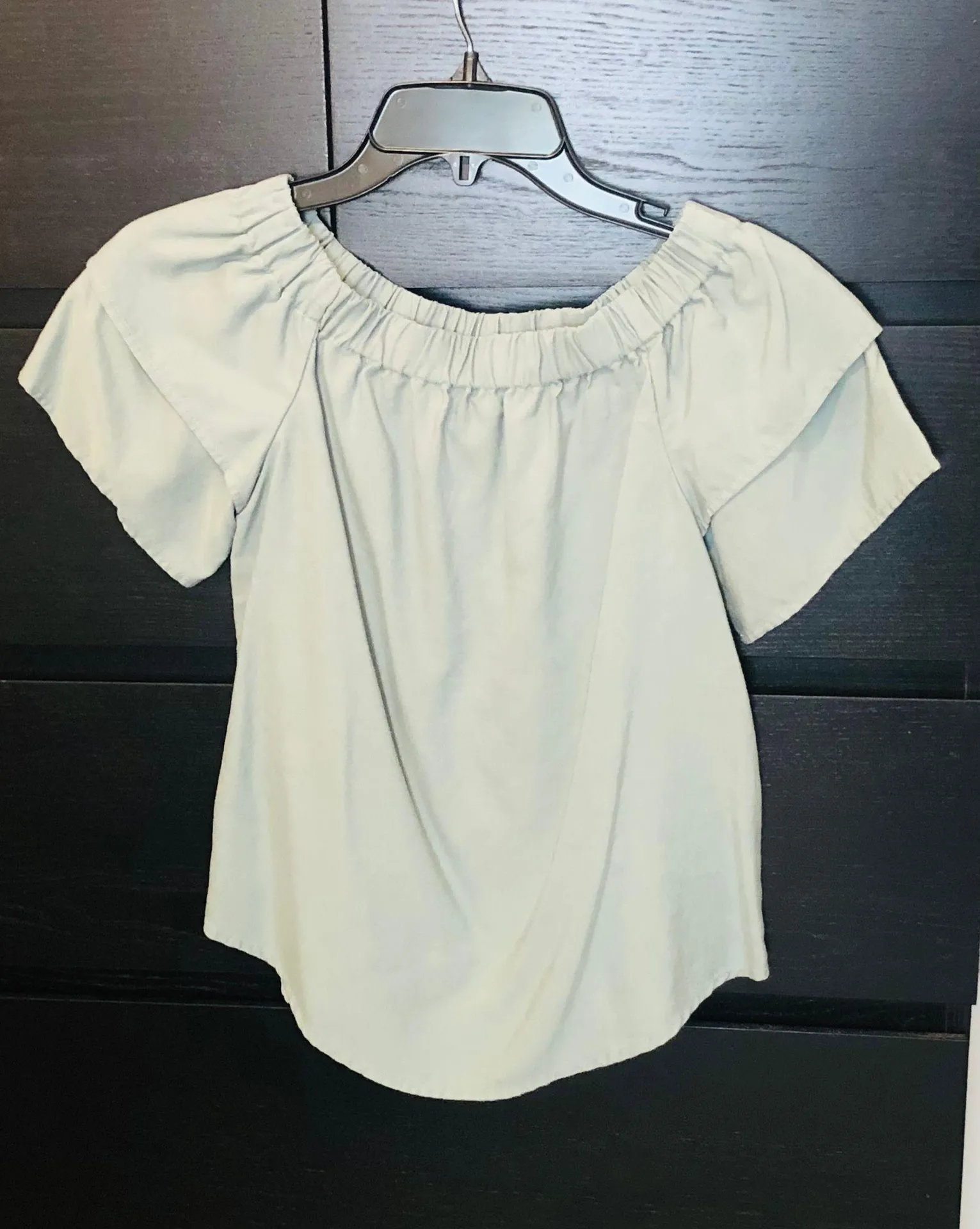 H&M Sage Green Linen Blouse - Image 5