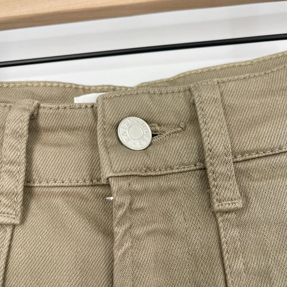 Rails Getty Crop Utility Wide Leg Jean Washed Olive Size 25 - Image 7