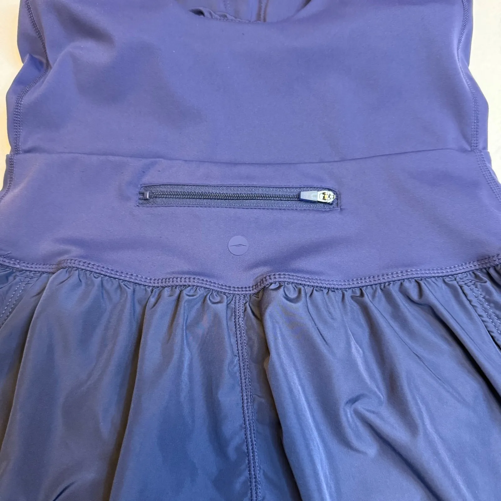 Shein Womens Athleisure Romper Skort Blue Criss Cross Back Athletic Zip Size M - Image 14