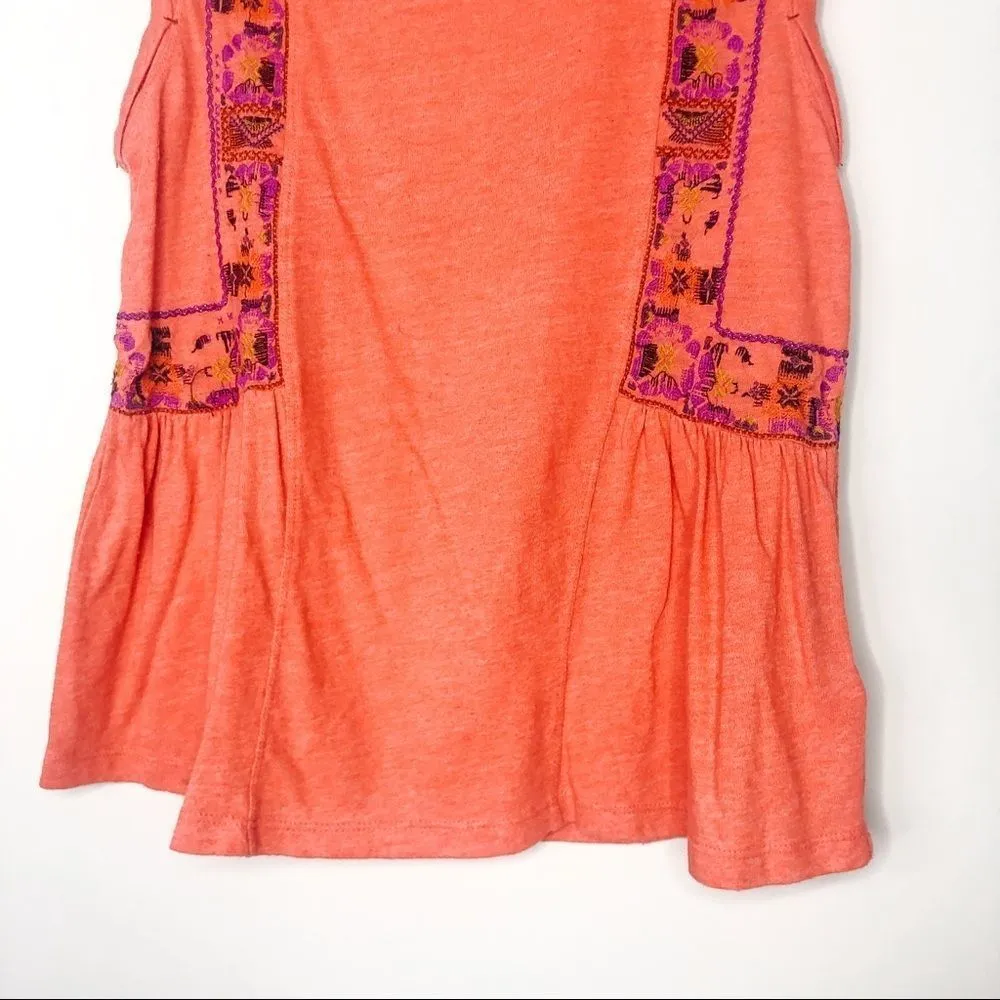 Free People Embroidered Marcy Peplum Top - Image 7