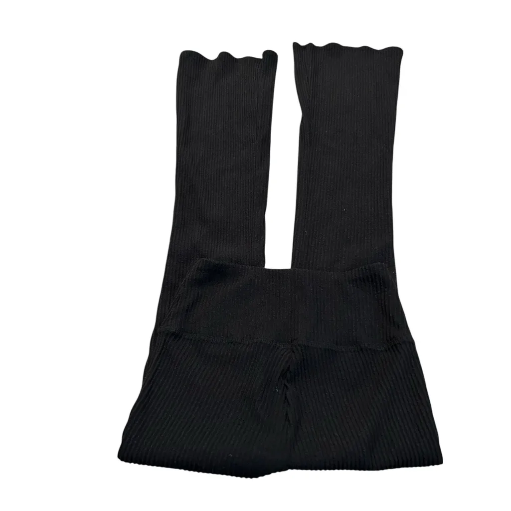 GOTTEX black ribbed flared leggings - Image 2