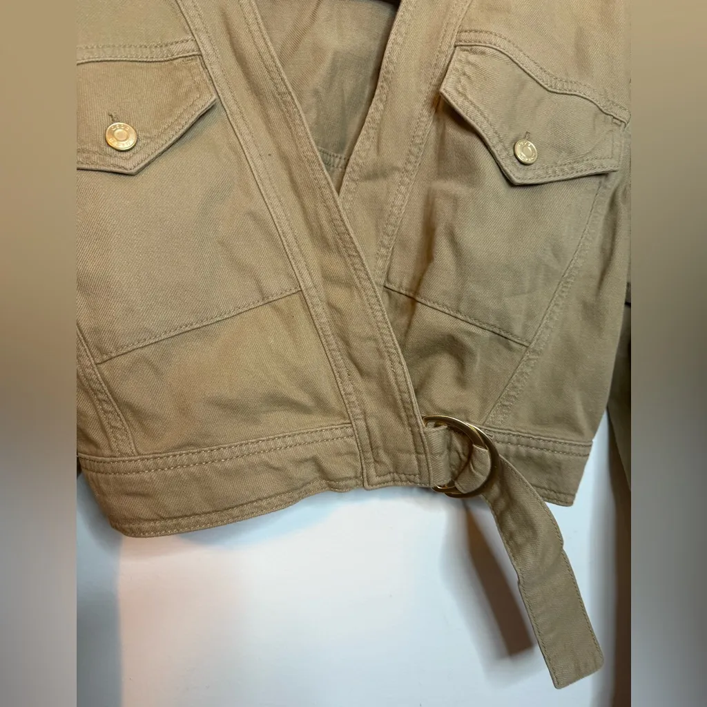 Asos x The Sourced Collection Cropped Wrap Utility Jacket - Image 4