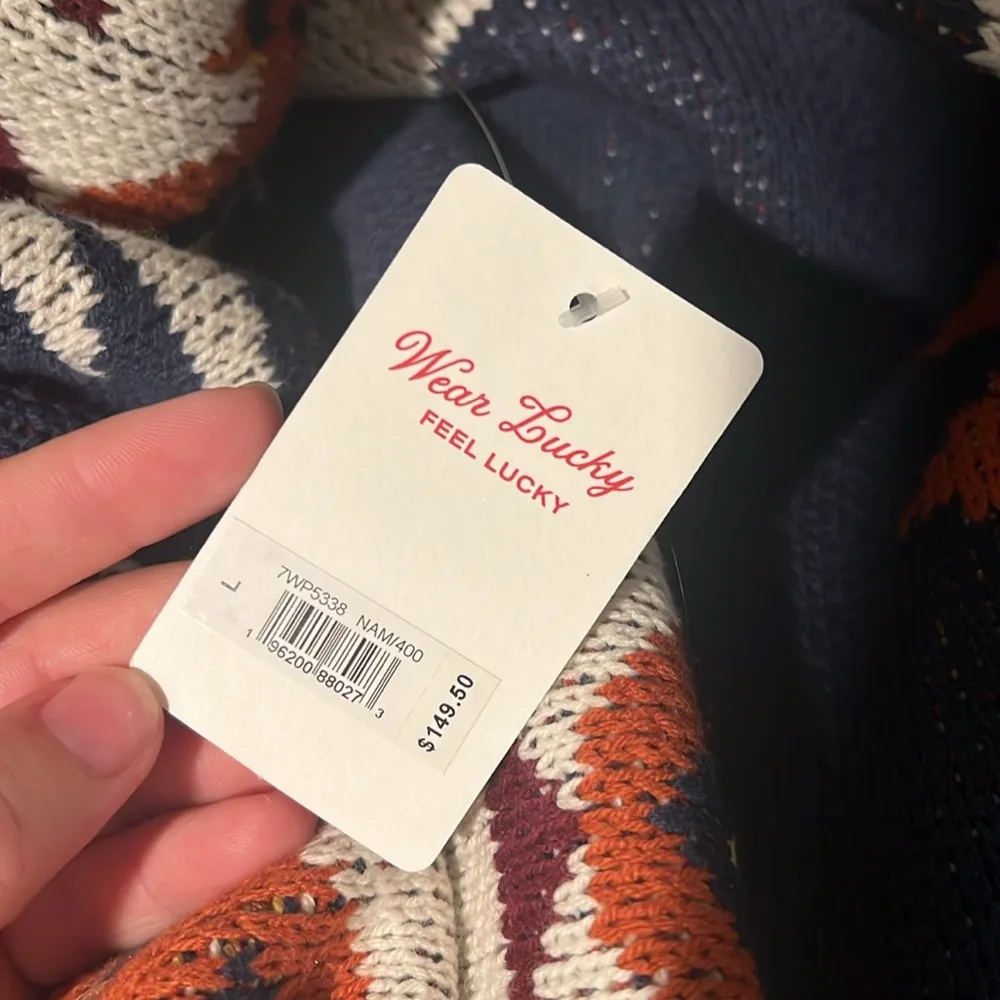 Lucky Brand Aztec print knitted cotton cardigan. Size L‎ - Image 8