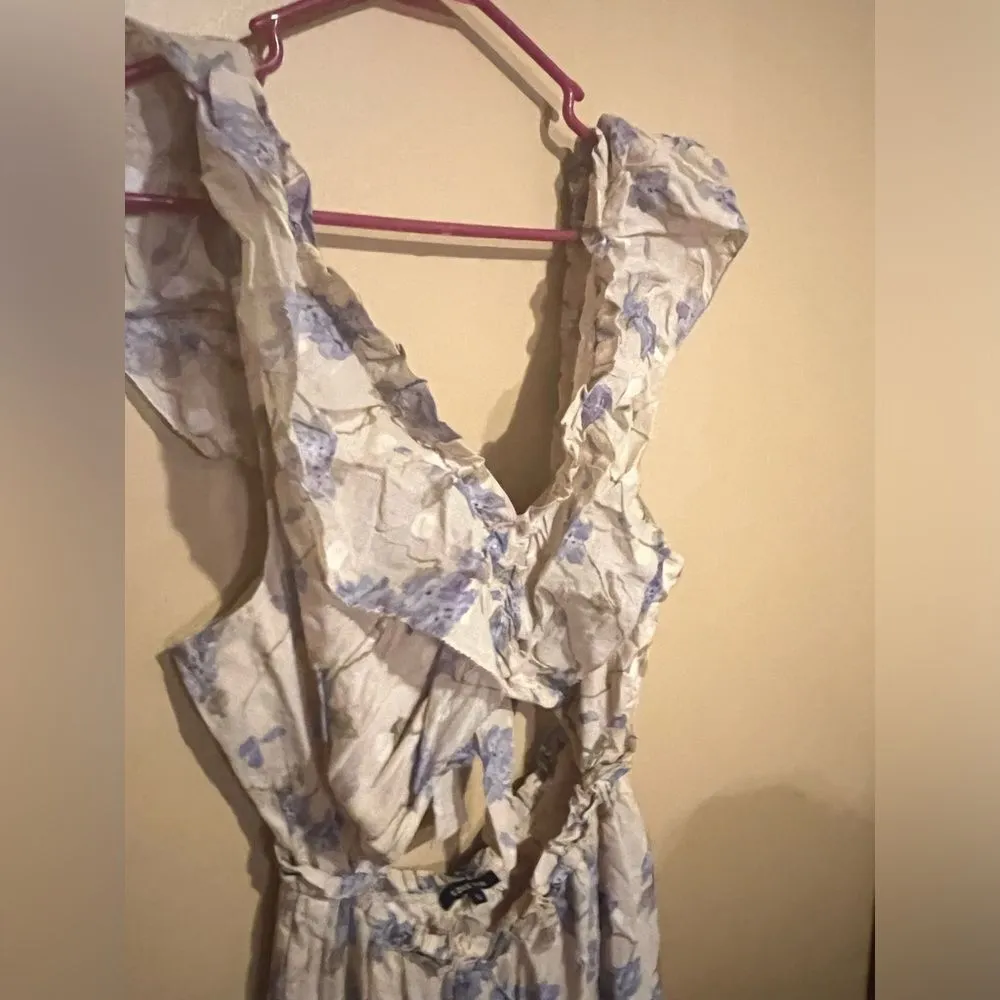 Anthropologie love Sam floral cut out dress small - Image 6