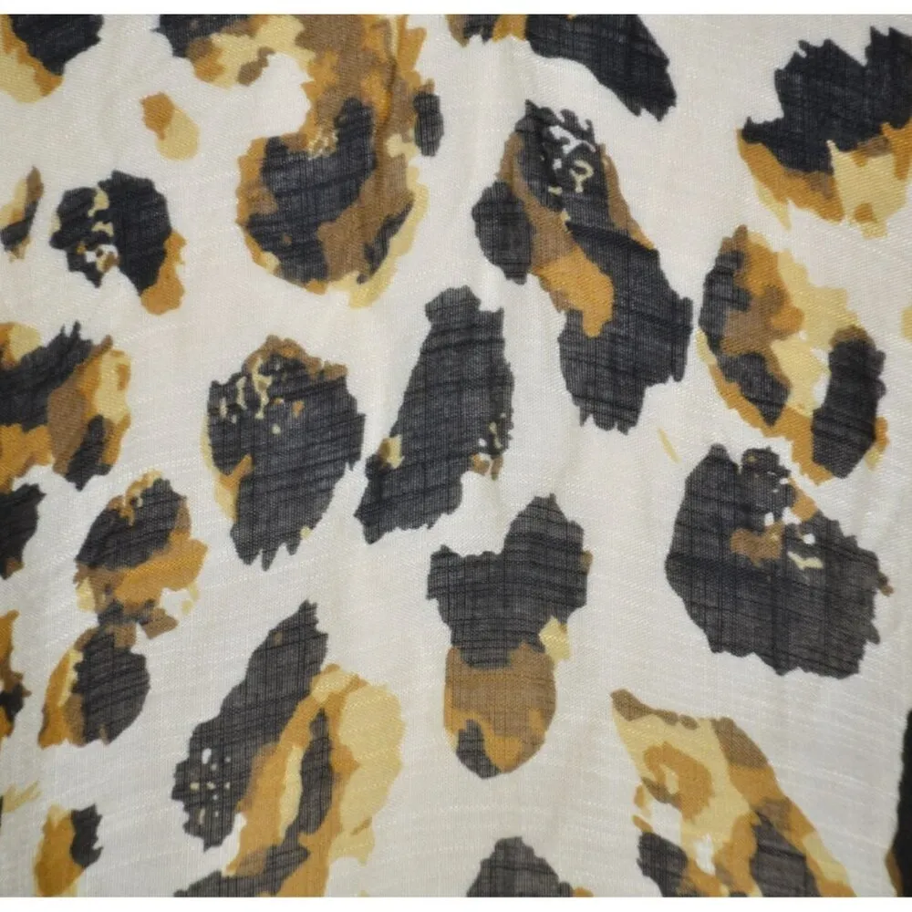 Marcus Adler Long Cheetah Print Boho Kimono Cardigan Cover Up Womens One Size White Size undefined - Image 10