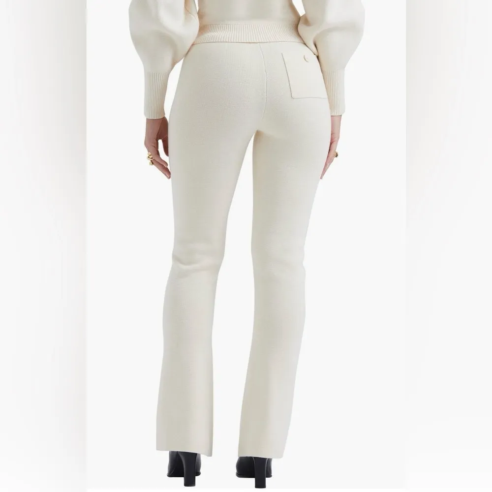 House of CB Nereida Rib Cream Knit Pant - Image 3