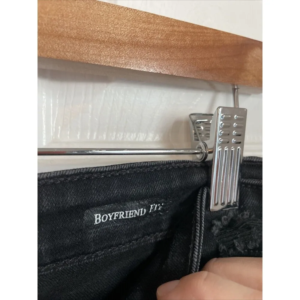 Judy Blue Jeans Womens Size 11/30 Black Distressed Ankle Stretch Boyfriend Fit - Image 4