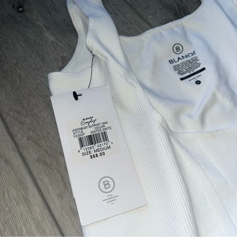 BLANQI NWT Maternity Underbust Belly Support Tank White Medium Size undefined - Image 4