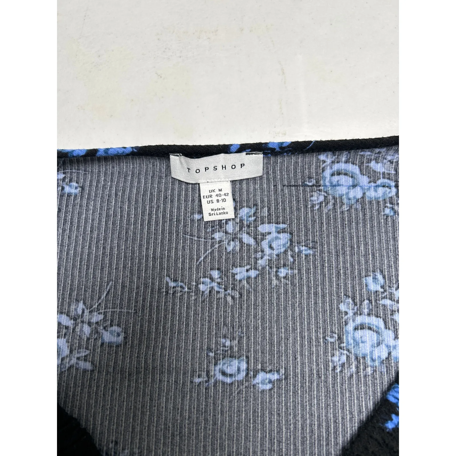 Topshop mini jersey tea dress in blue floral. Size 8-10 Medium NWOT - Image 7