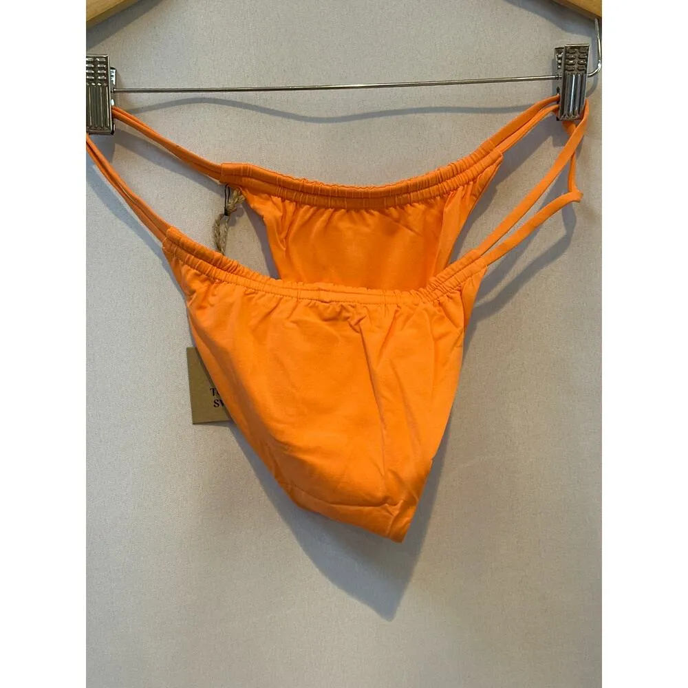 FP Toast Swim Signature Tunnel Bikini Bottoms Nectarine SZ XL Orange - Image 4