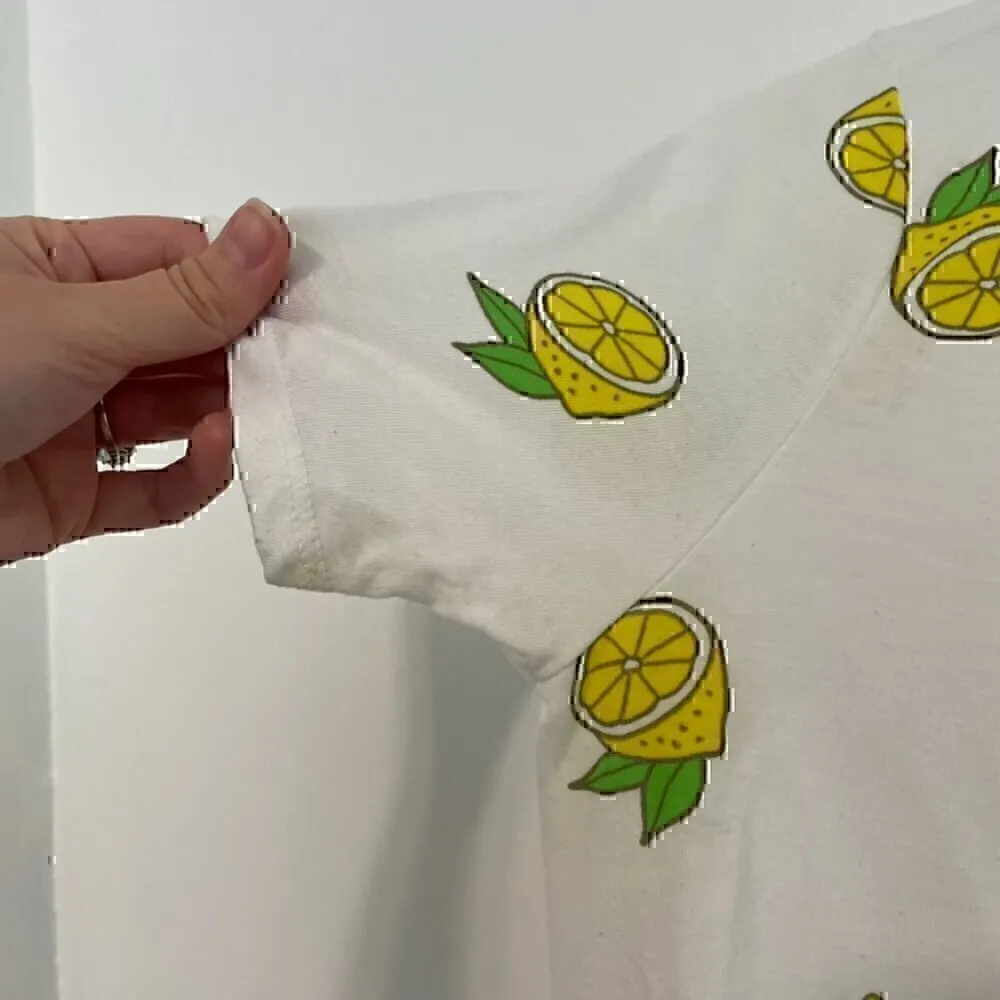 MIGHTY FINE When Life Gives You Lemons White Fruit Graphic Short Sleeve T-Shirt - Image 12