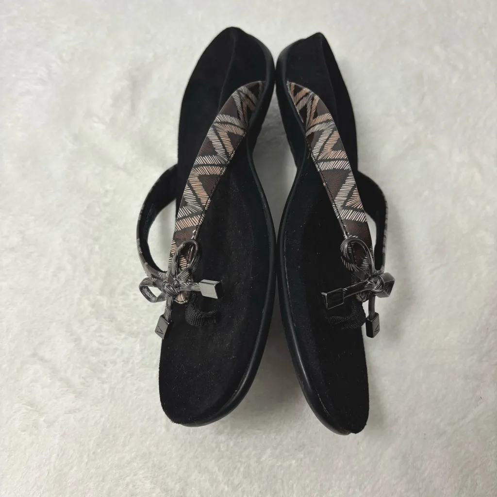 VIONIC Bella Chevron Bow Thong Sandals Flip Flop Women Size 6 - Image 5