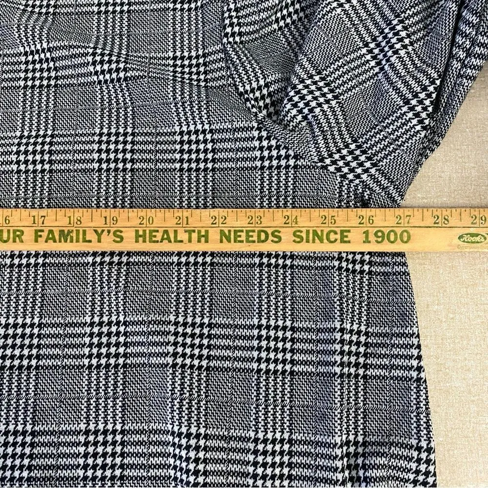 Massini Plus Sz 3X plaid black & white Houndstooth Print dress - Image 9