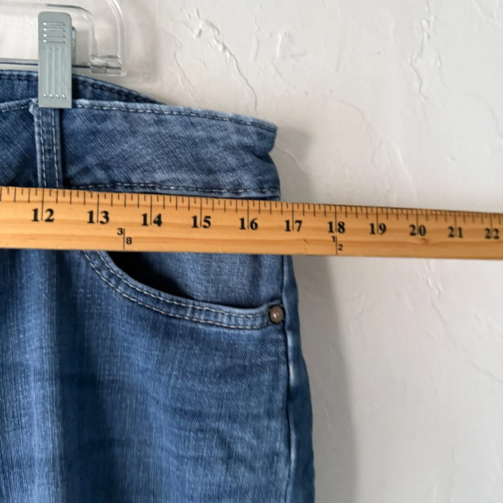 Wrangler Womens Straight Leg Jeans Medium Wash Size 13 Tall Western Stretch - Image 5