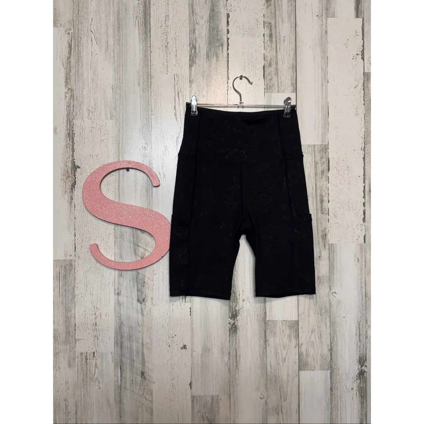 Laundry by Shelli Segal Floral Black Biker Shorts Women’s Size Small | Stretch H - Image 2