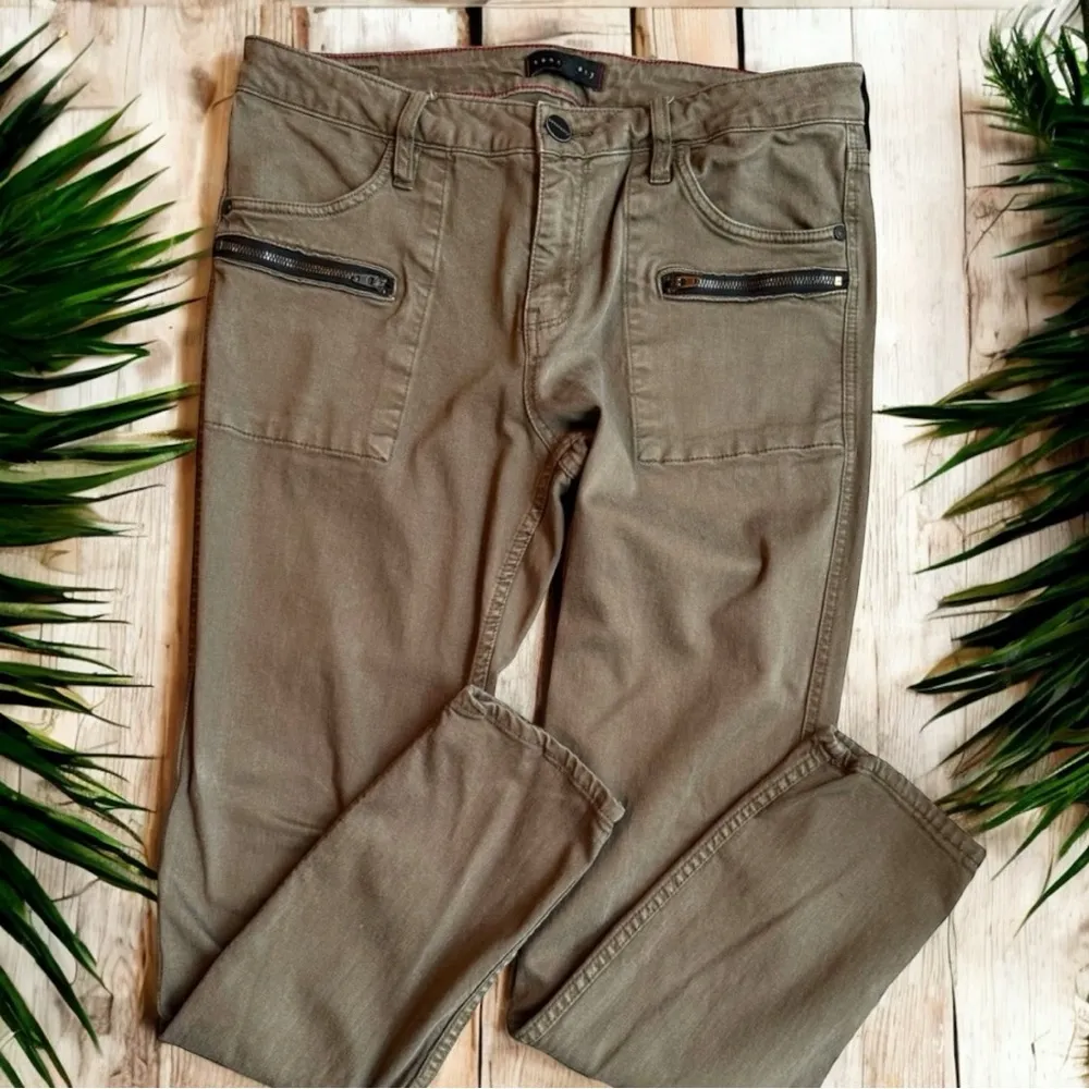 SANCTUARY Army Green Pants w/ Zipper Detail - Size 31 - Image 6