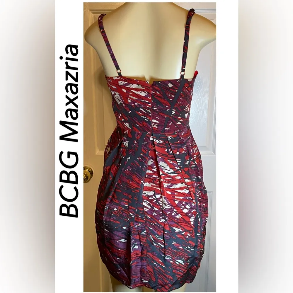 BCBG Maxazria Red Cocktail Dress - Image 5