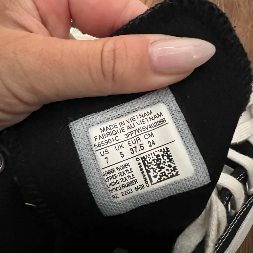 Converse All Star Chuck Taylor Black Lugged Canvas High Top Sneakers Size 7 $80 - Image 8