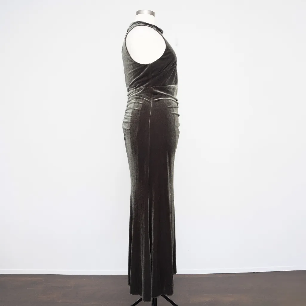 XSCAPE Evenings - “Grace” Velvet Mock Neck Gown - Image 5