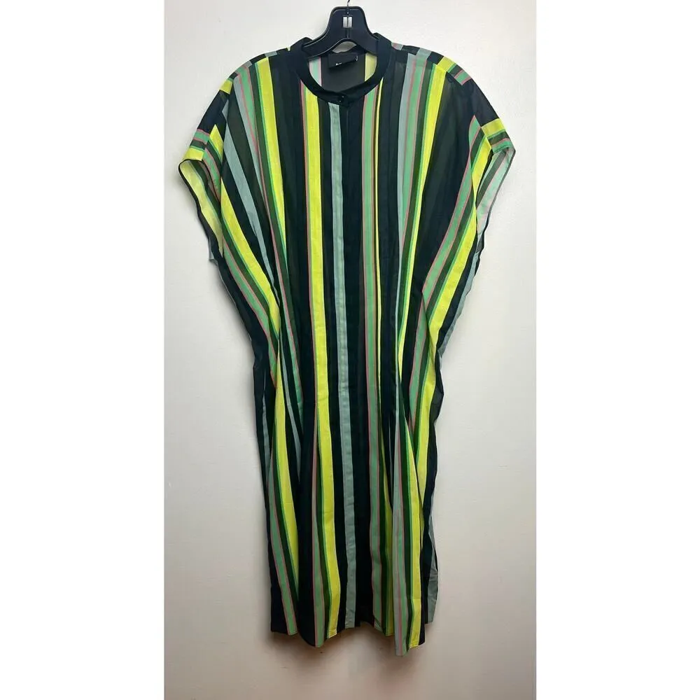 Akris Cotton Voice Tunic Dress in Stripe Print Sz. 8 - Image 5