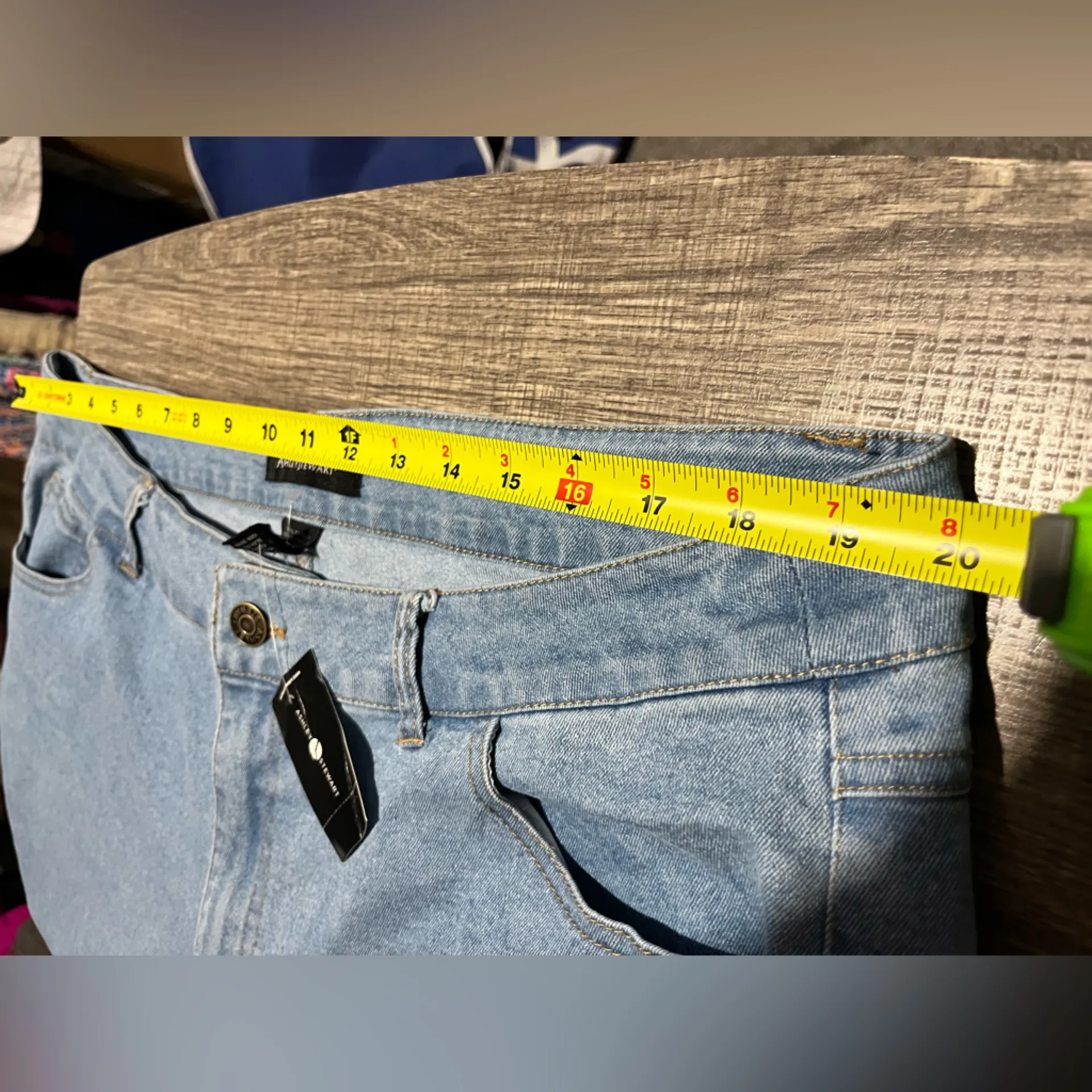 Ashley Stewart Women's Blue Jeans with Button Detail Size 20 
1% Spandex - Image 5