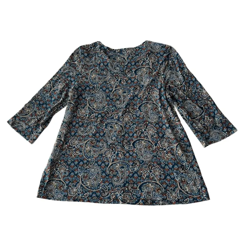 J. Jill Wearever Collection Paisley Pull On Top - Image 3