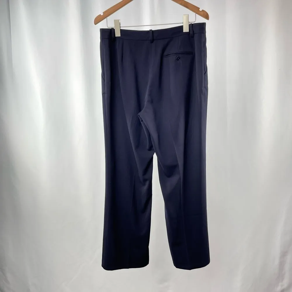 Lauren Ralph Lauren Wool Blend Straight Leg Pant‎ in Navy Size 10 Blue - Image 3