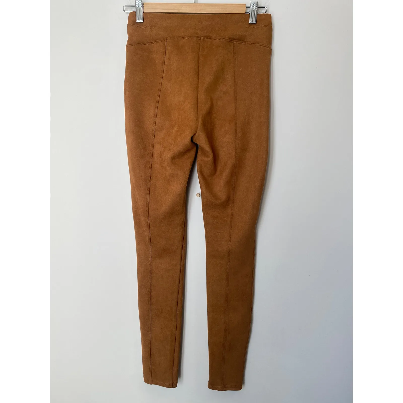Spanx High Waist Faux Suede Leggings in brown rich caramel women's sz. S - Image 4