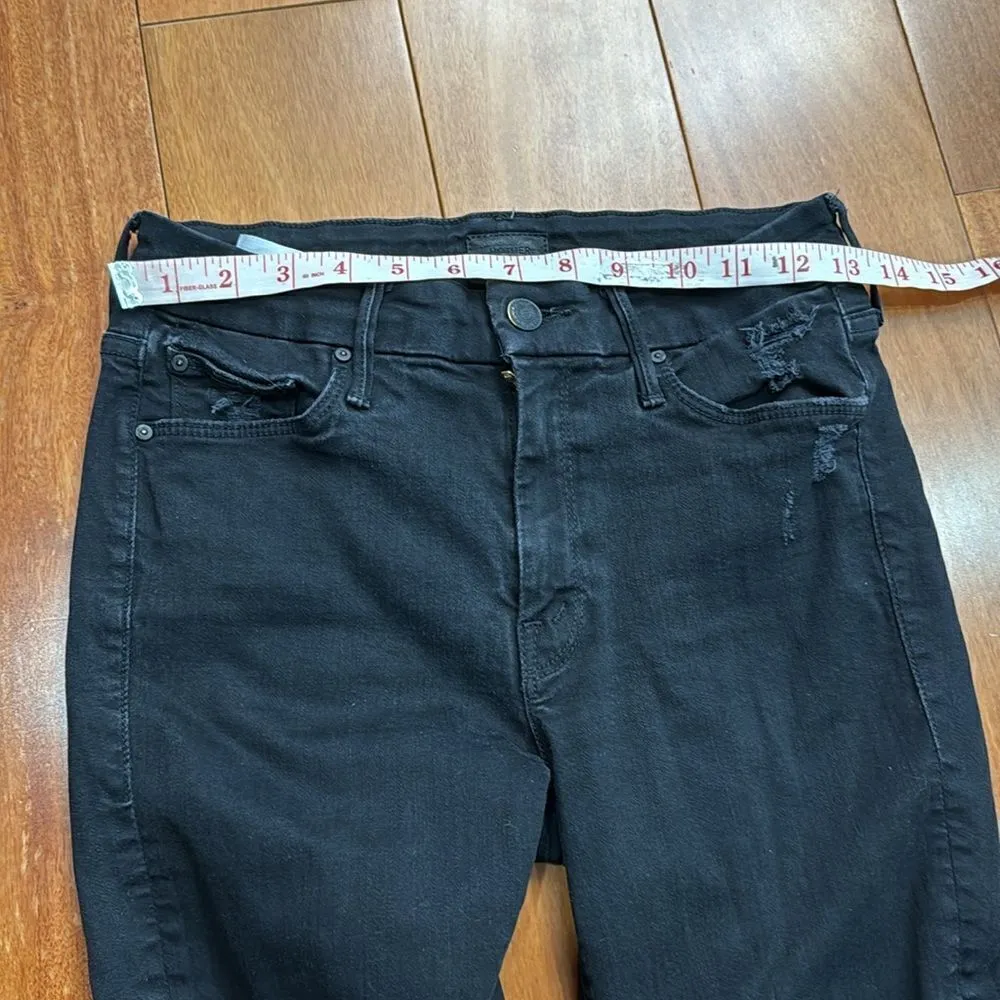 Mother Jeans Womens Black Label Looker Ankle Fray Guilty as Sin Distressed 26 - Image 11