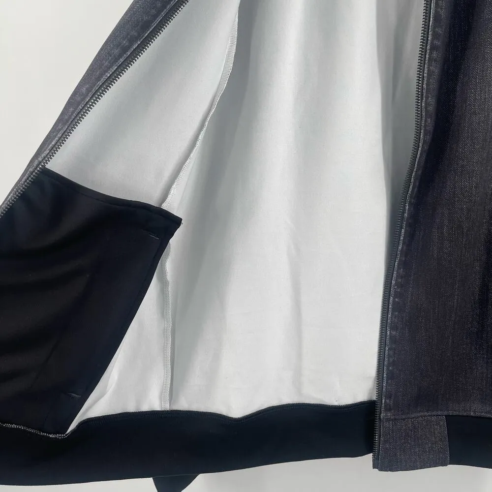 THE NORTH FACE TNF Jacket Medium Lightweight Knit Bomber Dark Navy Indigo - Image 13