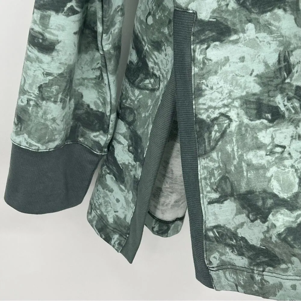 Wonderly Studio crew cozy soft lounge green camo long sleeve tunic top XL NEW - Image 7