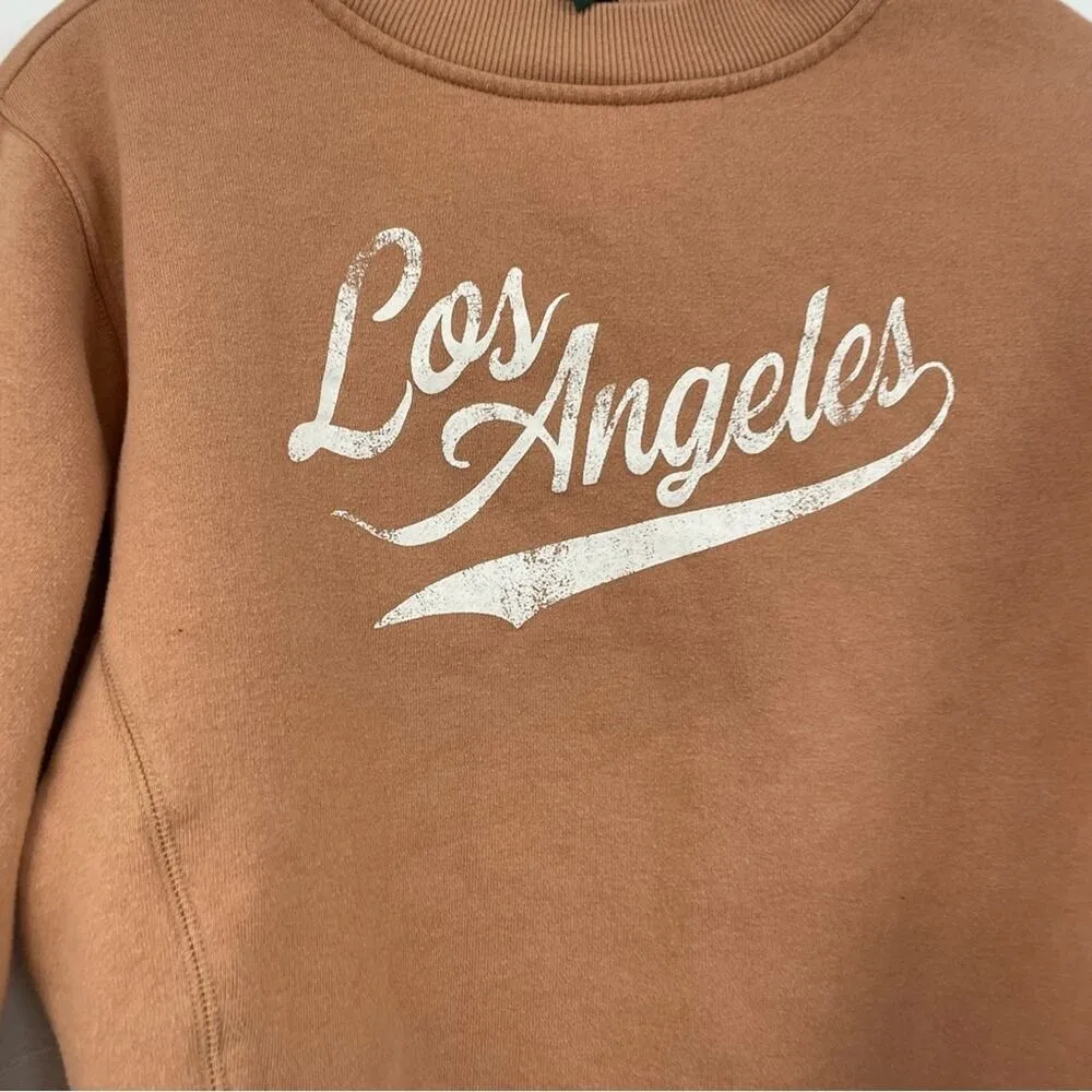 Wild Fable Orange Los Angeles Cropped Womens Sweatshirt XS LA Boxy Fit Casual - Image 2