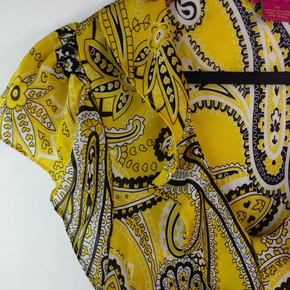 Sunny Leigh M Black Gold Ruffle Top - Image 6