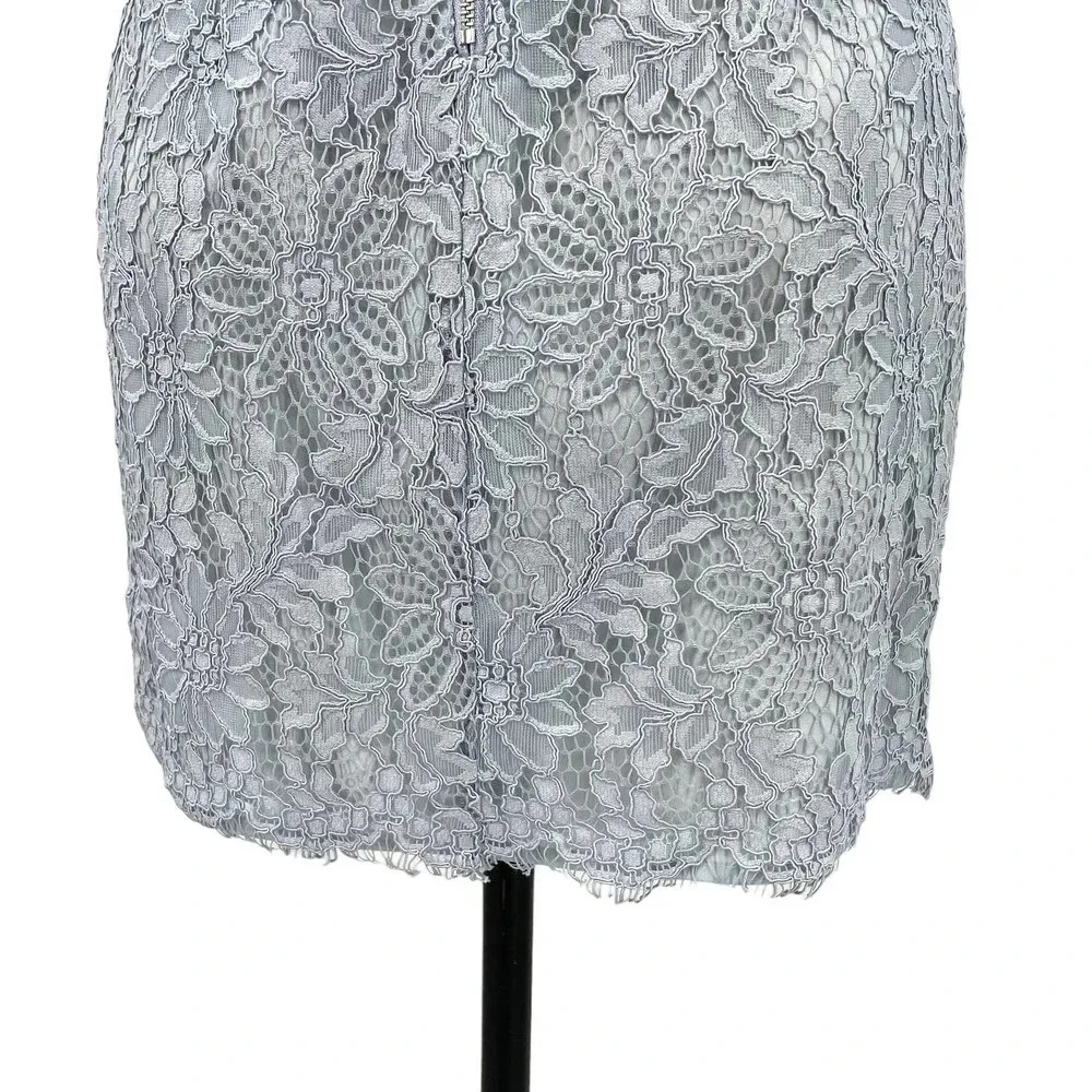 NBD x Naven Twins Lori Ice Blue Lace Off Shoulder Mini Dress‎ Size Small - Image 9