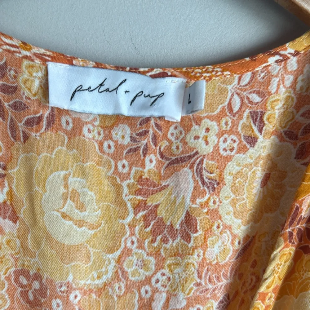 Petal + Pup Zesty Orange maxi Dress Large - Image 7