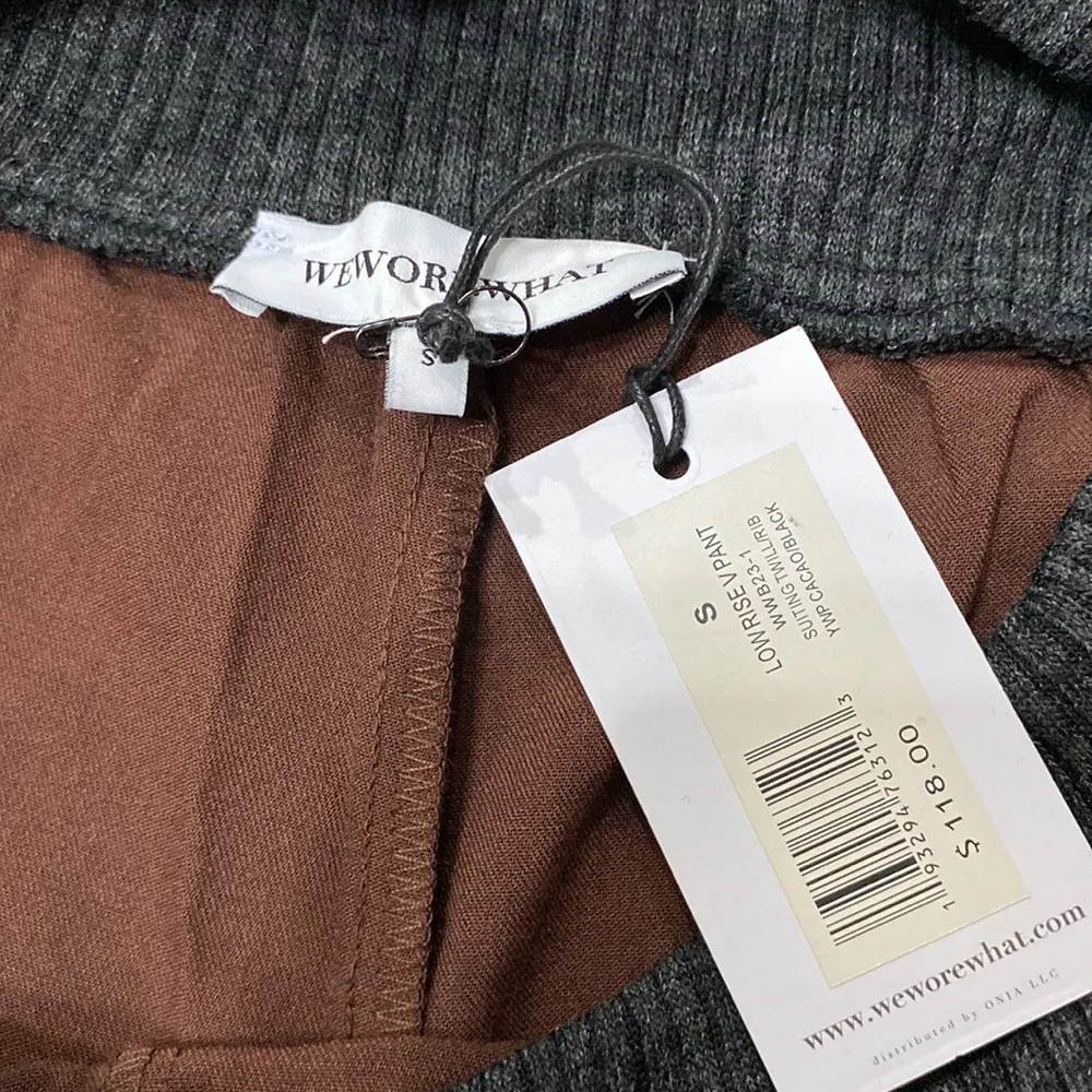 WhoWoreWhat Brown Straight Leg Low Rise V Pant Size S - Image 4