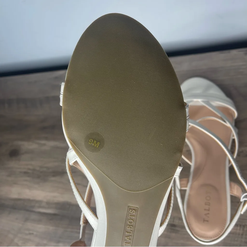 Talbots  Ivory Capri Nappa Wedge Sandals (9) - Image 9