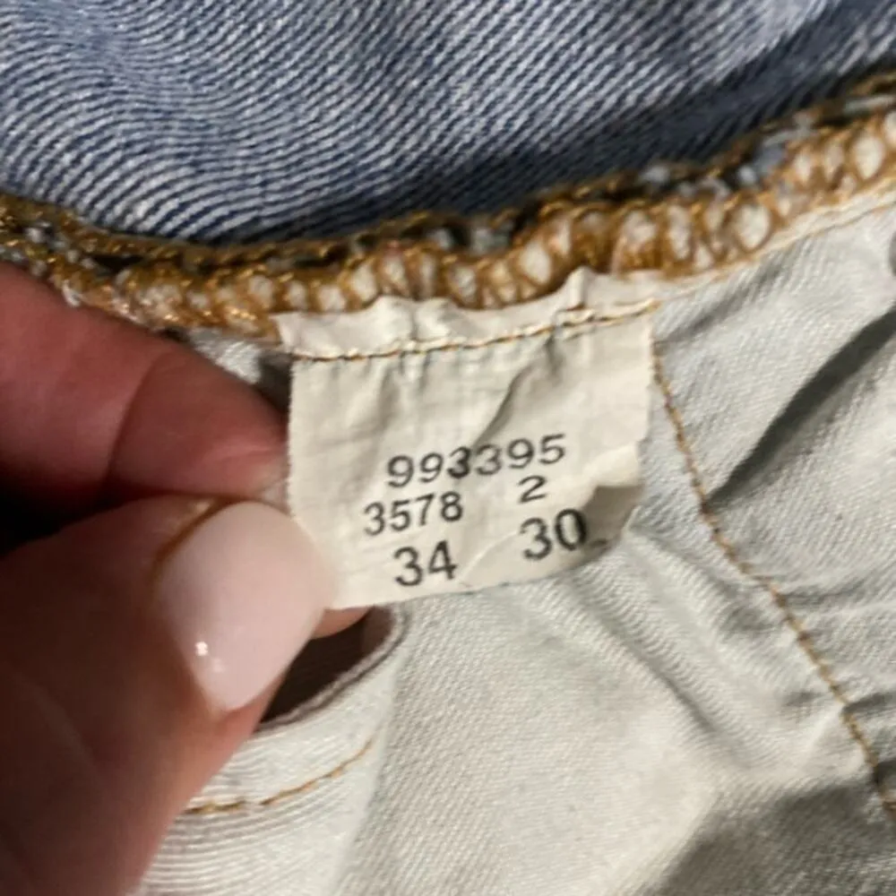 BDG Urban Outfitters Medium Blue Distressed Wash Denim Girlfriend Jeans Size 34 - Image 4