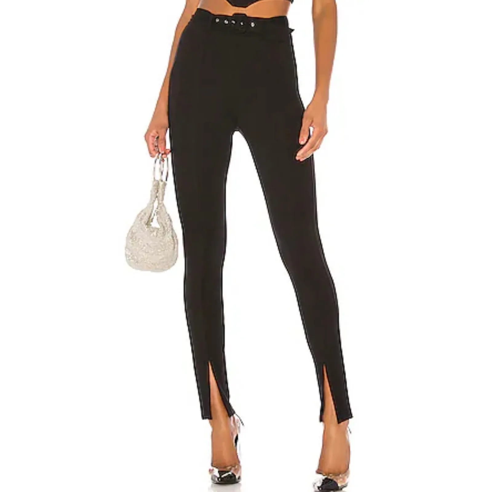 h:ours X Revolve Allison leggings with belt loops in black size XS - Image 3